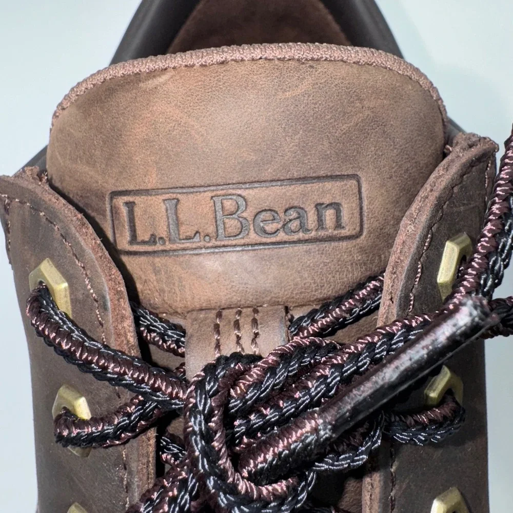 L.L. Bean Stonington Oxford Dress Shoes Round Plain Toe Deepest Brown Men's 10 M